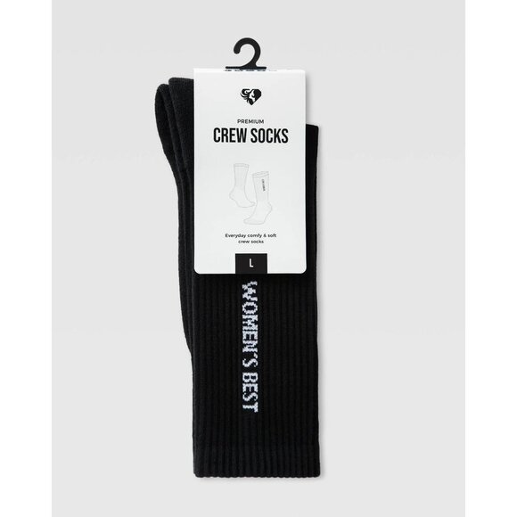NWT WOMEN'S BEST‎ Crew Socks (1PK) Color Black Size L - Picture 4 of 9